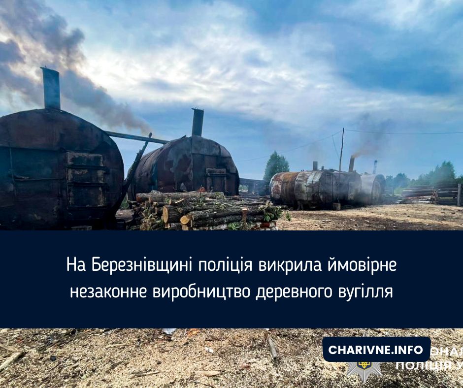 На Березнівщині поліція викрила ймовірне незаконне виробництво деревного вугілля