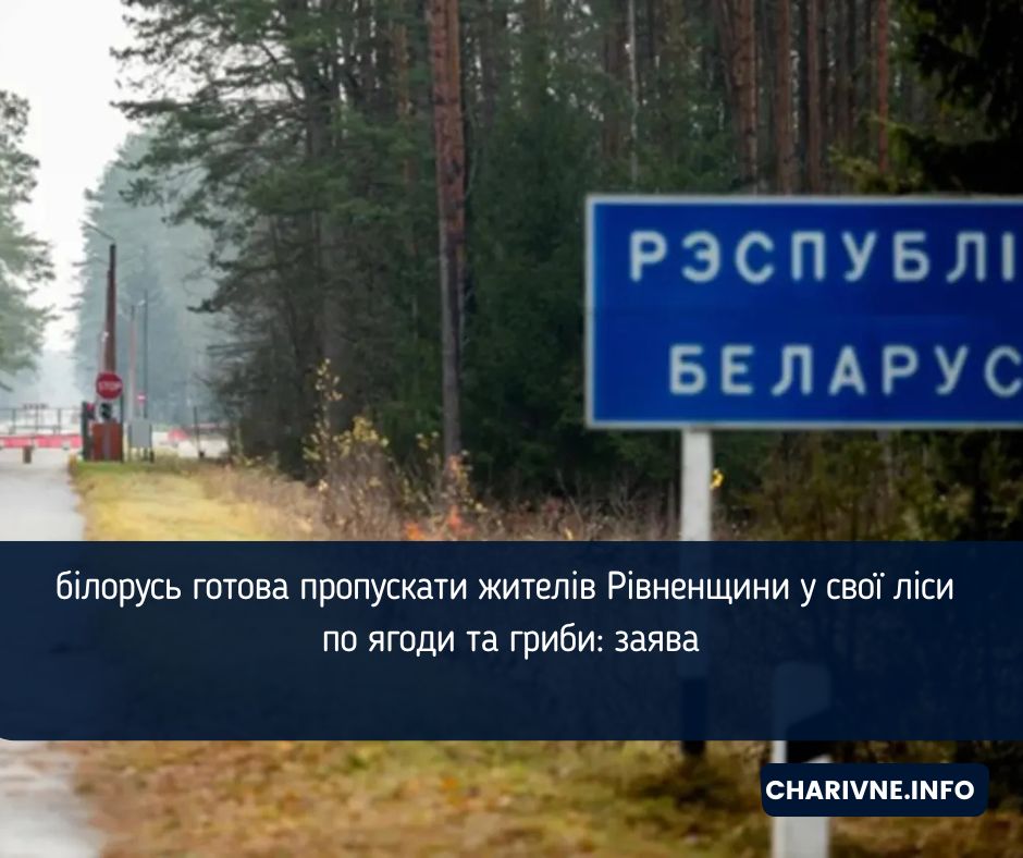 білорусь готова пропускати жителів Рівненщини у свої ліси по ягоди та гриби: заява