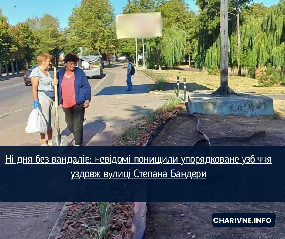 Ні дня без вандалів: невідомі понищили упорядковане узбіччя уздовж вулиці Степана Бандери