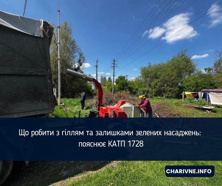 Що робити з гіллям та залишками зелених насаджень: пояснює КАТП 1728