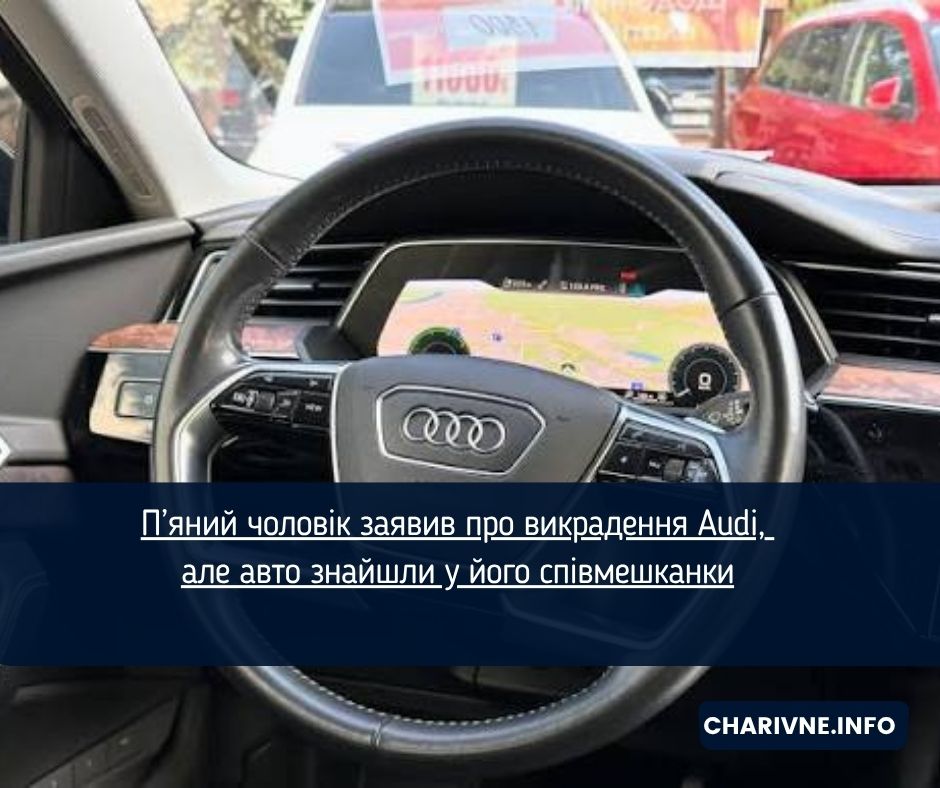 П’яний чоловік заявив про викрадення Audi, але авто знайшли у його співмешканки